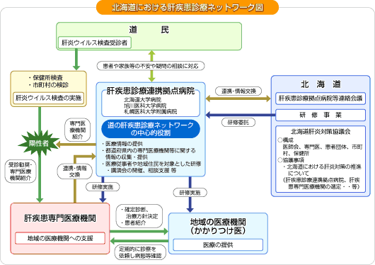 北海道における肝疾患診療ネットワーク図